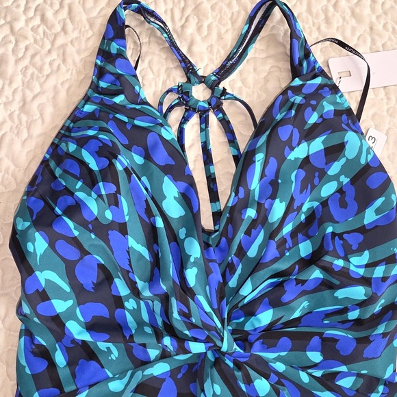 Magicsuit Other - Magicsuit Slimming One Piece Swimsuit Blue Animals Print Bathing‎ Suit Size 14